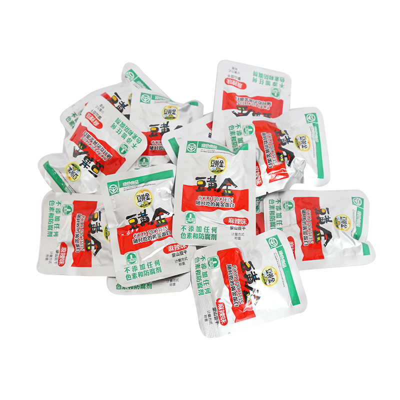 豆黄金豆干 手撕豆干500g小吃休闲麻辣味豆干零食小包装散装500g/30袋*2组 黄色